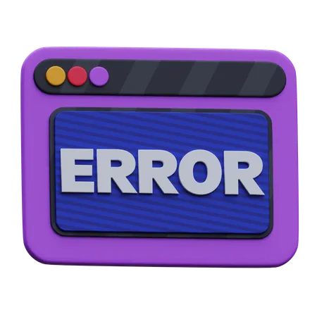 Error Web  3D Icon