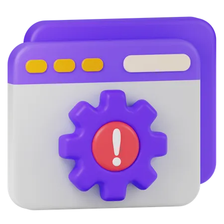 Error web  3D Icon