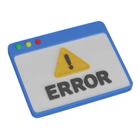 Error Web  3D Icon