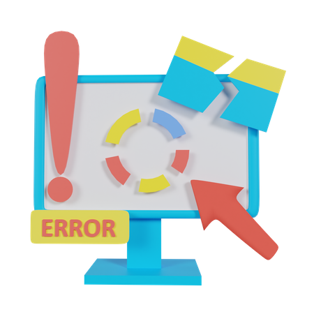 Error Web  3D Icon