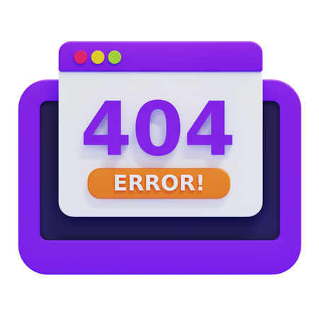 Error Web  3D Icon