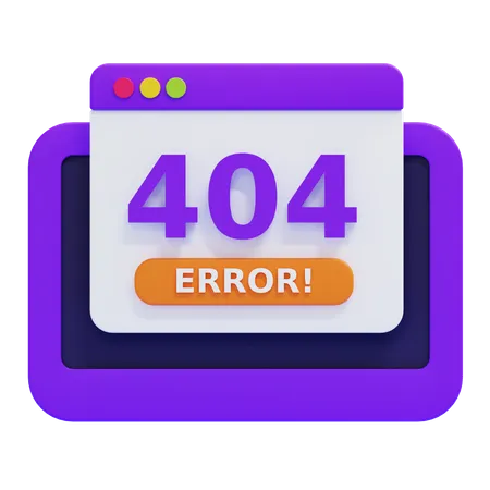 Error Web  3D Icon