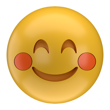 Erröten Emoji  3D Icon