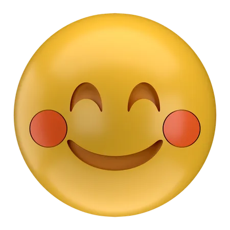 Erröten Emoji  3D Icon