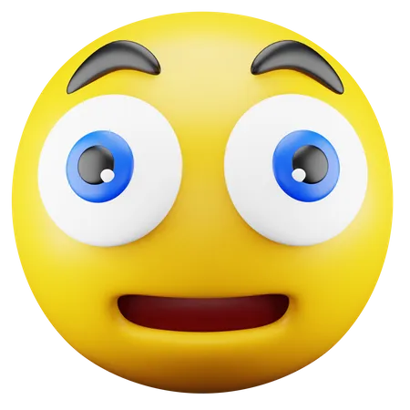 Errötetes Emoji  3D Icon