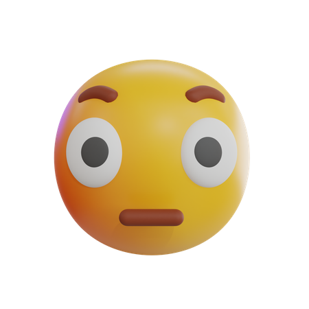 Errötetes Emoji  3D Icon