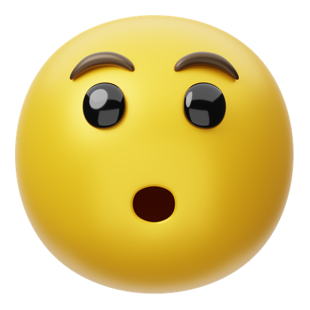 Erstauntes Gesicht  3D Emoji