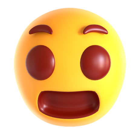 Erstauntes Gesicht Emoji  3D Icon