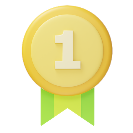 Erster Platz, Goldmedaille  3D Icon