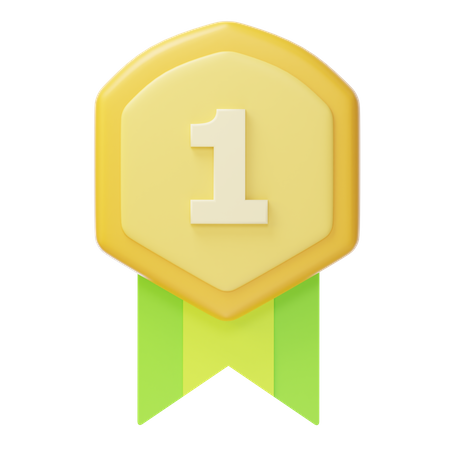 Erster Platz, Goldmedaille  3D Icon