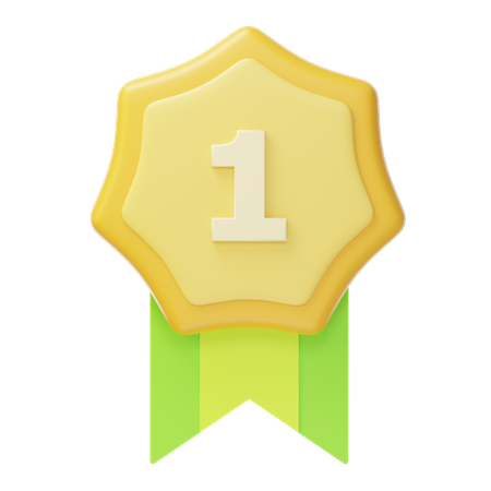 Erster Platz, Goldmedaille  3D Icon