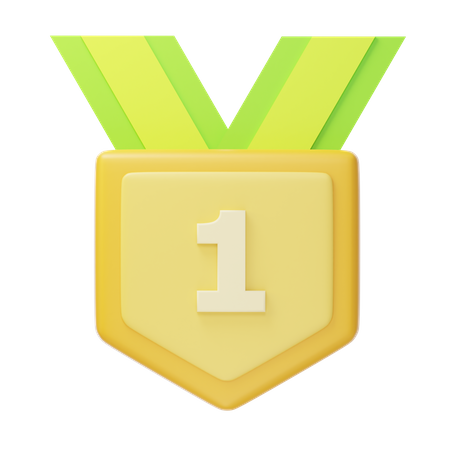 Erster Platz, Goldmedaille  3D Icon