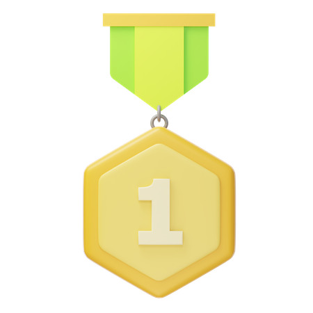 Erster Platz, Goldmedaille  3D Icon