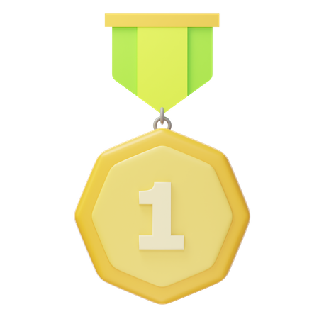 Erster Platz, Goldmedaille  3D Icon