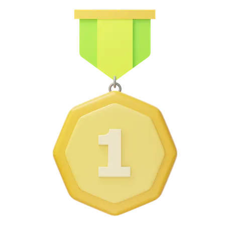 Erster Platz, Goldmedaille  3D Icon