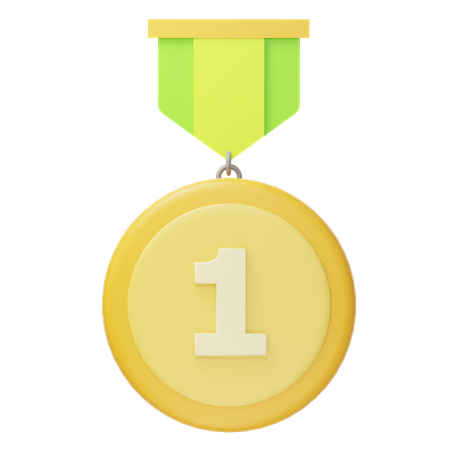 Erster Platz, Goldmedaille  3D Icon