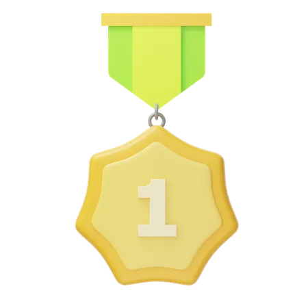 Erster Platz, Goldmedaille  3D Icon