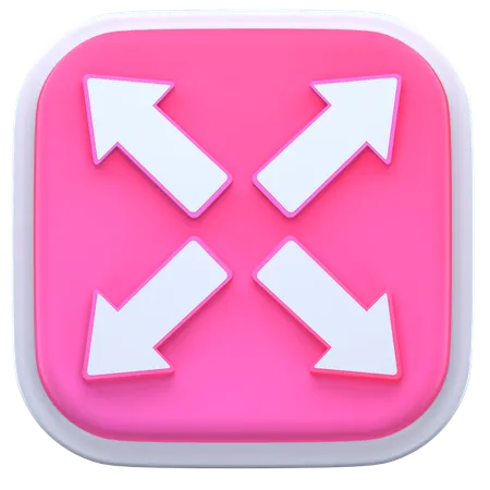 Expandieren  3D Icon