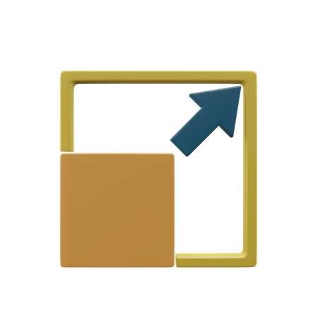 Expandieren  3D Icon