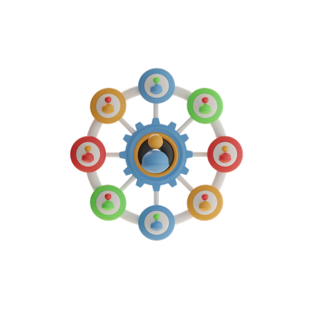 Erweiterung des Geschäftsnetzwerks  3D Icon