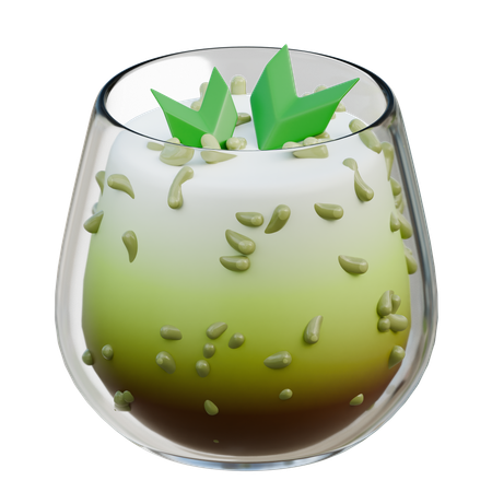 Boisson traditionnelle indonésienne glace au cendol  3D Icon