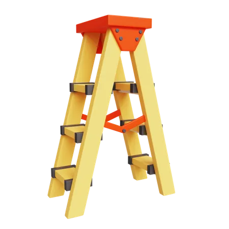 Escada de madeira  3D Icon