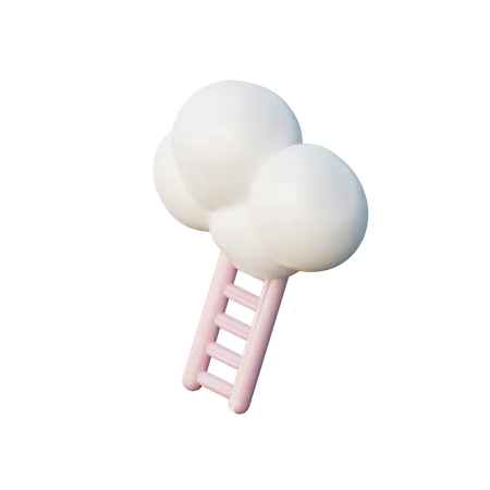 Escada de nuvem  3D Illustration