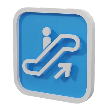 Escada rolante  3D Icon