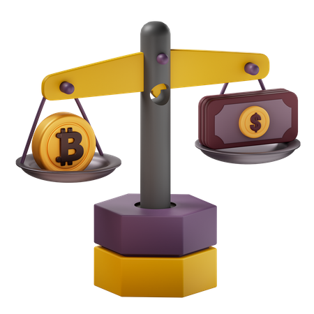 Comparación de bitcoins  3D Icon