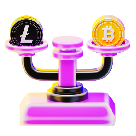 Escala bitcoin  3D Icon