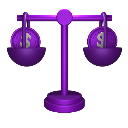 Escala de equilibrio financiero  3D Icon