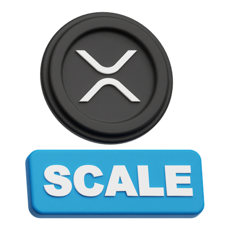 Escala de moedas XRP  3D Icon