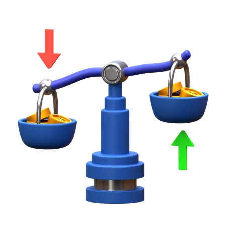 Escala financiera  3D Icon