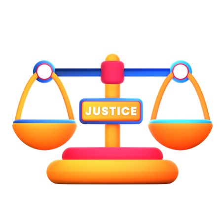 Escala de justicia  3D Icon