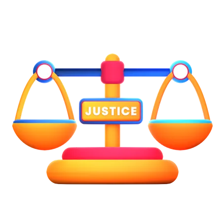 Escala de justicia  3D Icon