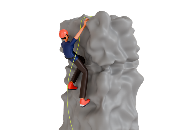 Escalada  3D Illustration