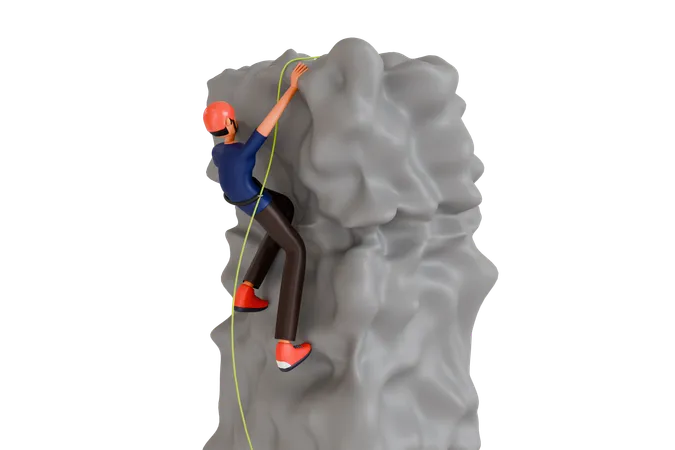 Escalada  3D Illustration