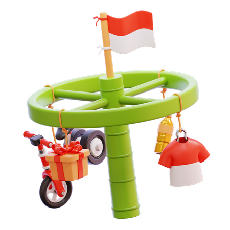 Escalader un poteau glissant  3D Icon