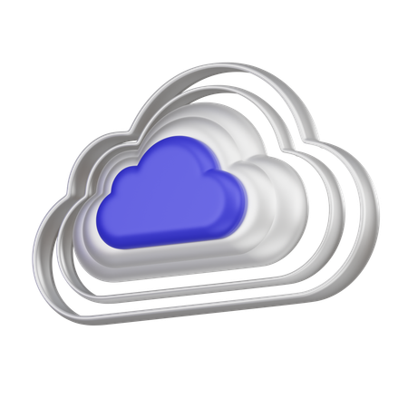 Escalamiento de la nube  3D Icon