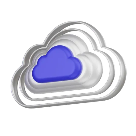 Escalamiento de la nube  3D Icon