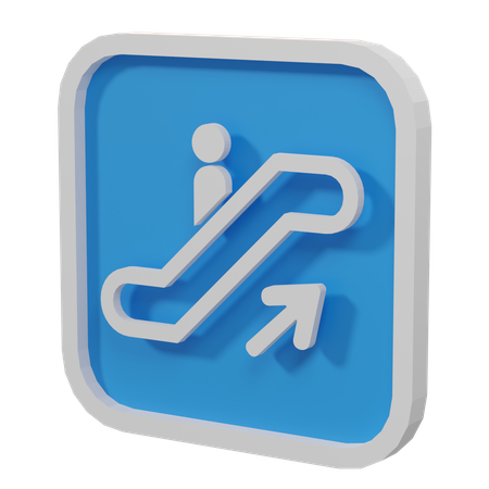 Escalator Up  3D Icon