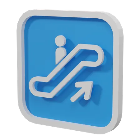 Escalator Up  3D Icon