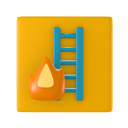 Escalera de emergencia  3D Icon