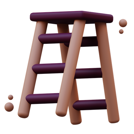 Escalera de madera  3D Icon