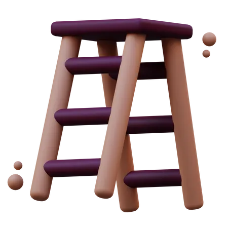 Escalera de madera  3D Icon