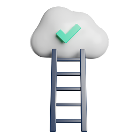 Escalera de nubes  3D Icon