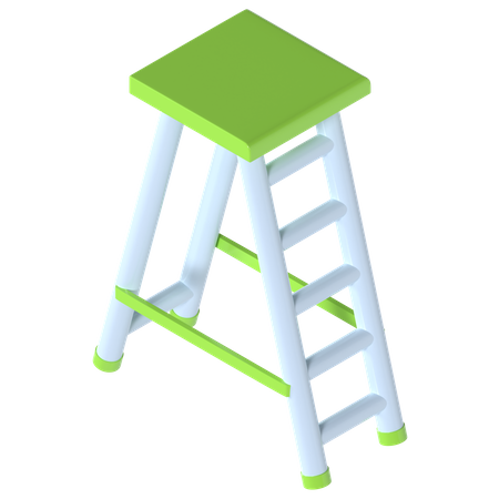 Escalera de tijera  3D Illustration