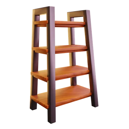 Escalera de estante de libros  3D Icon