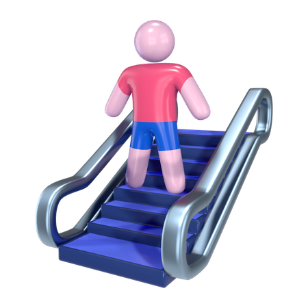 Escalera mecánica  3D Icon