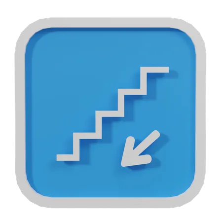 Escaleras abajo  3D Icon